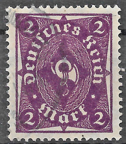 Deutsches reich posthorn 224aa - posthorn,