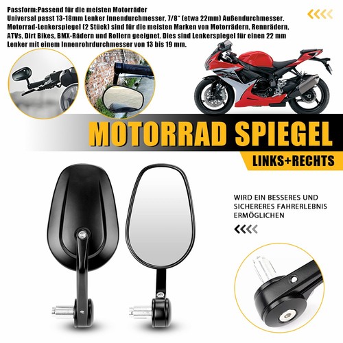 Motorrad lenkerendenspiegel - 2x,
